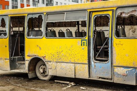 Broken bus stock photo. Image of frontal, rust, transportation - 54133588