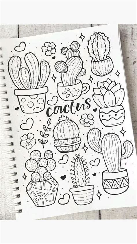 cactus doodle | Doodle art drawing, Easy doodles drawings, Easy doodle art