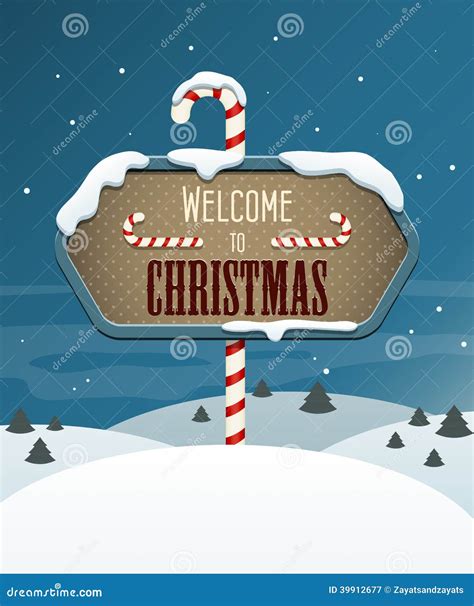 Welcome To Christmas Stock Vector - Image: 39912677