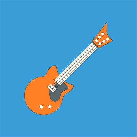 Electric guitar illustration isolated on whit.. | Free stock vector - 399549