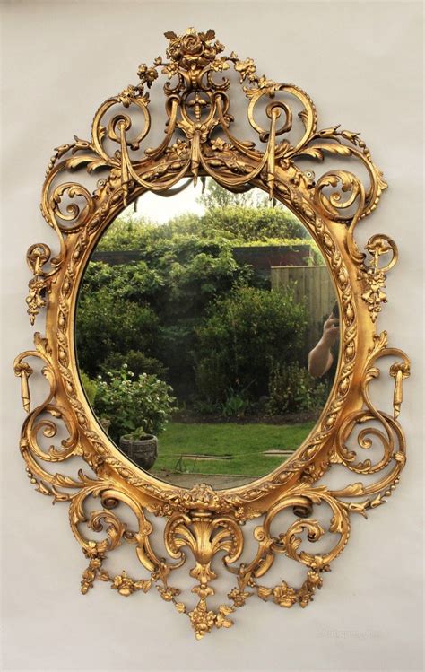 Antiques Atlas - Amazing 19th Century Ornate Gilded Oval Mirror | Antique mirror frame ...