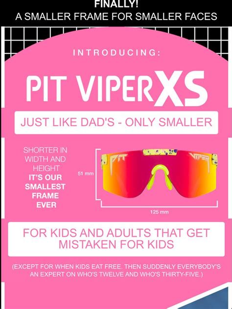 Pit Viper: FINALLY: PIt Vipers For Kids | Milled