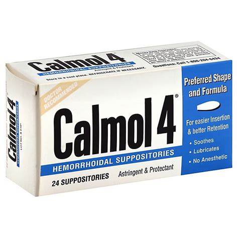 Calmol 4 24-Count Hemorrhoidal Suppositories - Walmart.com - Walmart.com