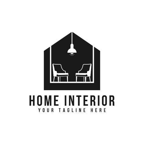 Premium Vector | Interior logo design illustration.house and furniture symbol template