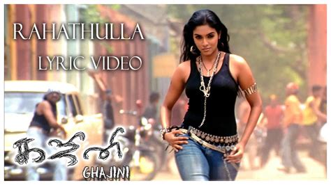 Ghajini - Rahathulla Lyric Video | Asin, Suriya | Harris Jayaraj ...