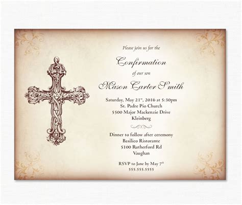 Confirmation Invitation / Boy's Confirmation / DIY - Etsy Canada