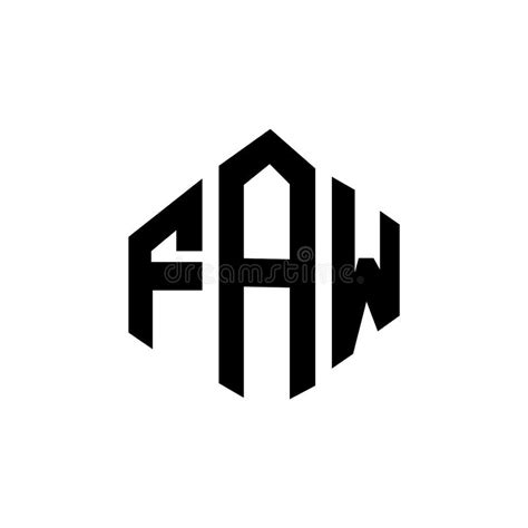 FAW Letter Logo Design with Polygon Shape. FAW Polygon and Cube Shape ...