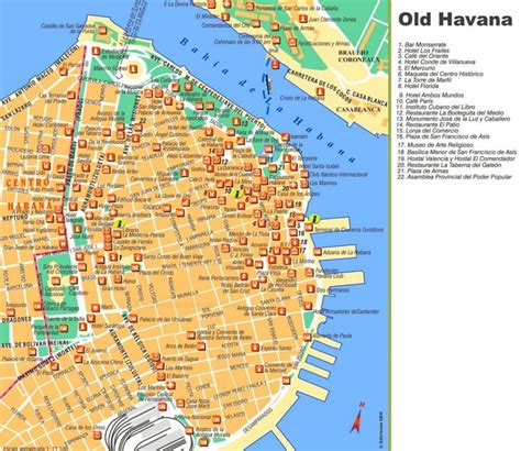 Havana Tourist Map - Ontheworldmap.com