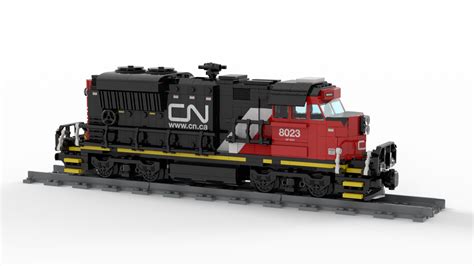 LEGO MOC Cargo Train - EMD SD70M-2 CN Train by Oninino | Rebrickable ...