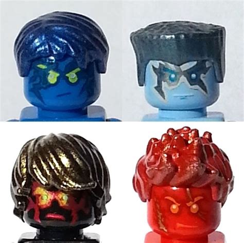 HAIR For YOUR Lego NINJAGO Minifigures NRG JAY COLE ZANE KAI Ninjas ...