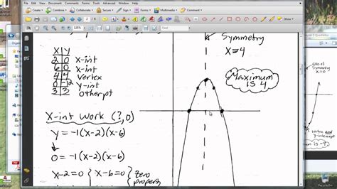 Parabola Intercept form graphing - YouTube