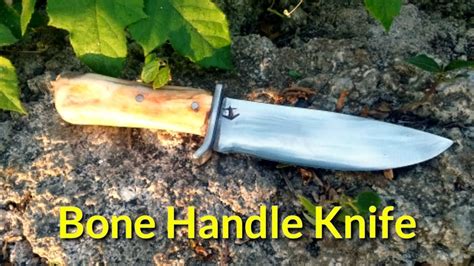 Making knife survival_bone handle knife - YouTube