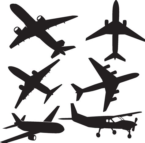 free vector silhouette plane collection 39855603 Vector Art at Vecteezy