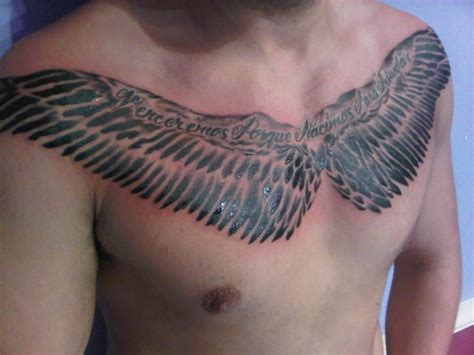 angel wings tattoos on chest | Wing tattoo men, Tattoos for guys, Cool ...