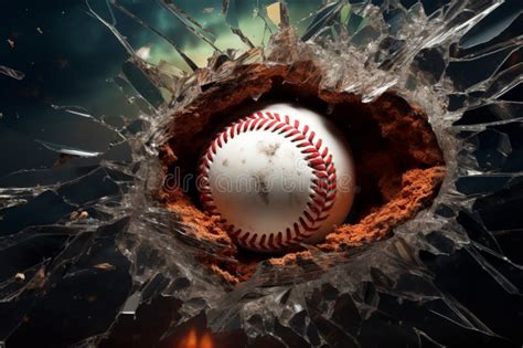 Design Inspiration Baseball Breaks through a Broken Window, Compelling Visuals Stock ...