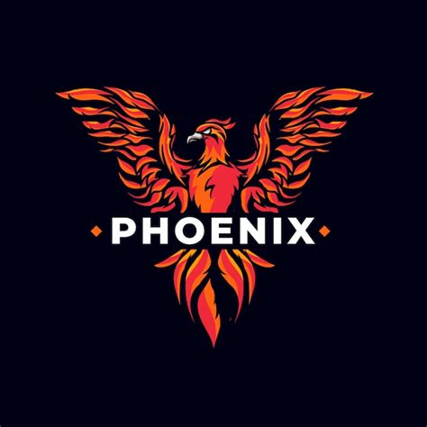 Креативный мощный логотип Phoenix | Премиум векторы