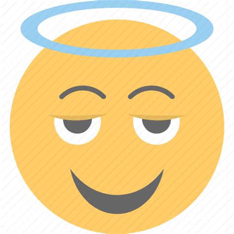 Angel emoji, emoji, emoticon, halo emoji, smiling face icon