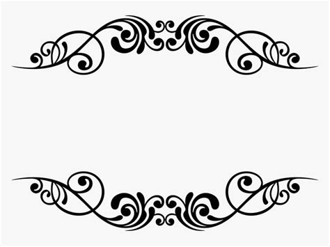 two black and white frames with swirls on them