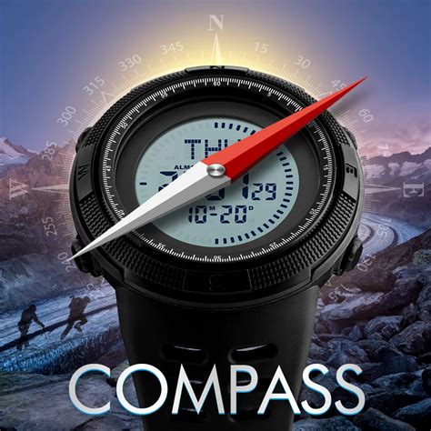 SKMEI Compass Top Brand Luxury Mens Wristwatches Led Digital Sports ...