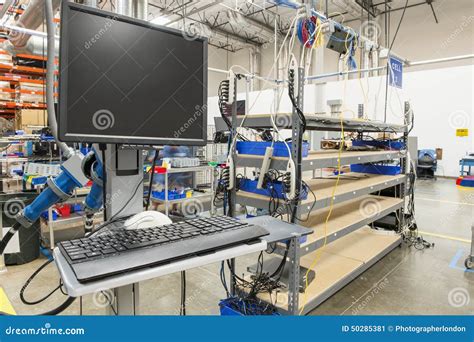 Desktop Computer in Manufacturing Industry Stock Image - Image of wiring, connection: 50285381