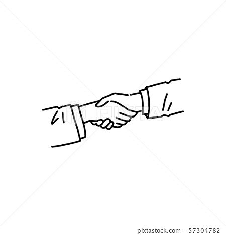 Hand line drawing business simple illustration set - Stock Illustration ...