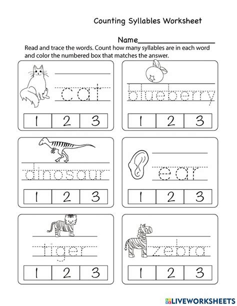 Syllables Worksheets - Planning Playtime - Worksheets Library