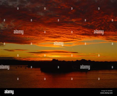 Sunset, Sydney Harbour, NSW, Australia Stock Photo - Alamy