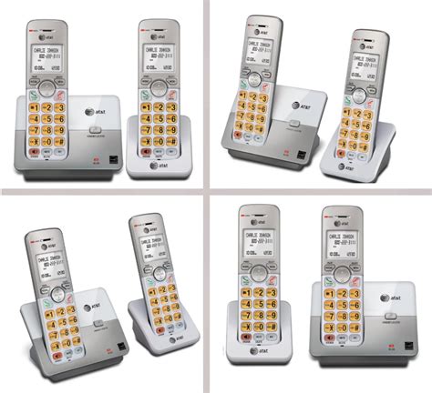 2 Cordless Phone Set Handset Caller ID Call Wait Landline Mobile ...