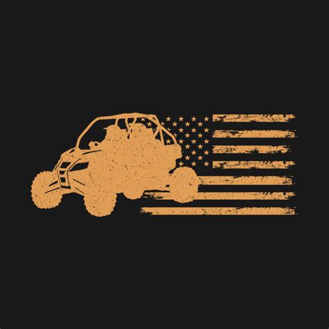 UTV SxS Four Wheeler Mudding American Flag Distressed - Utv Sxs Four Wheeler American Flag - T ...