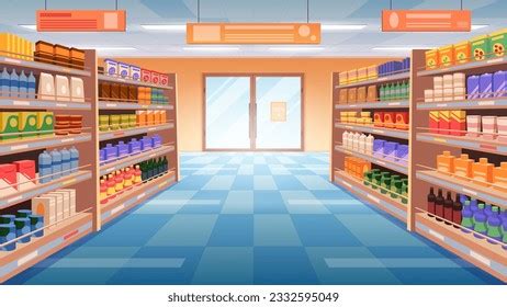 833 Supermarket aisle cartoon 图片、库存照片、3D 物体和矢量图 | Shutterstock