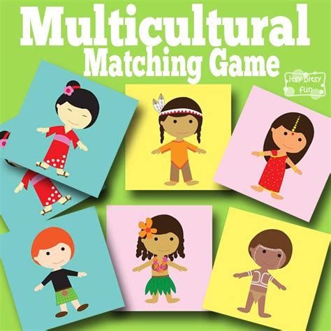 Multicultural Memory Game - A fun free printable matching game for kids ...