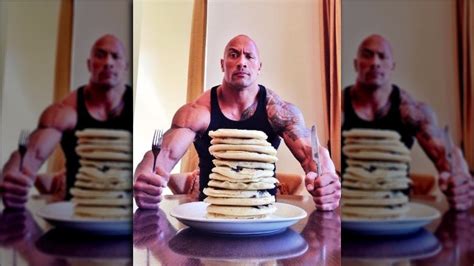 What Makes The Rock's Signature Pancakes So Surprising