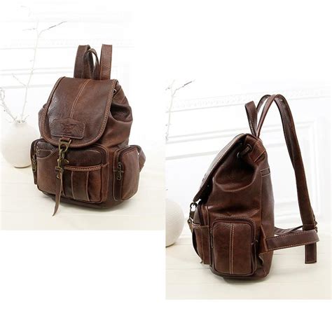 Vintage Faux Leather Drawstring Backpack — More than a backpack