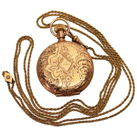 Elgin National Watch Co Ladies Antique Pocket Watch with Chain Pendant ...