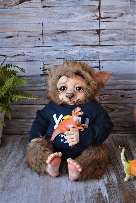 Werewolf baby ooak toys realistic toy werewolf monster toy | Etsy