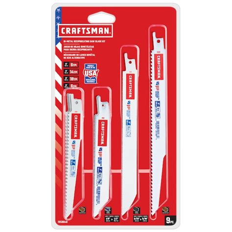 CRAFTSMAN Bi-metal Wood/Metal Cutting Reciprocating Saw Blade (9-Pack) 2058840 at Lowes.com