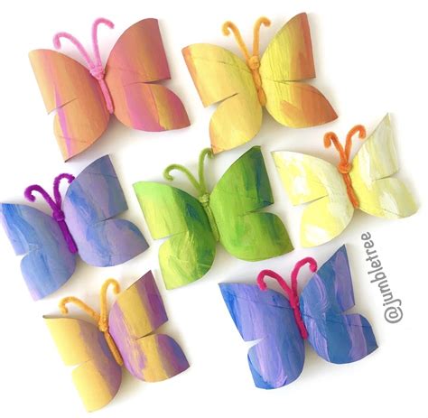 Jumble Tree: Pretty toilet paper roll butterflies!