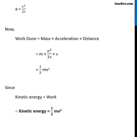 Kinetic Energy - Definition, Formula, Examples - Teachoo