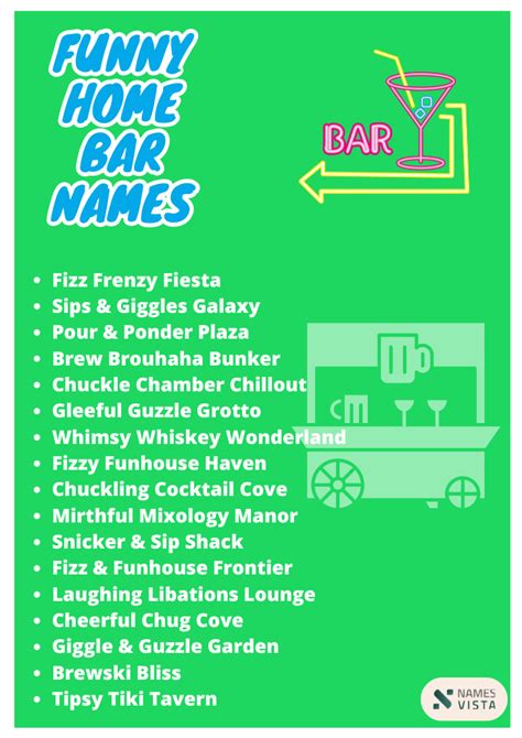 250+ Funny Home Bar Name Ideas