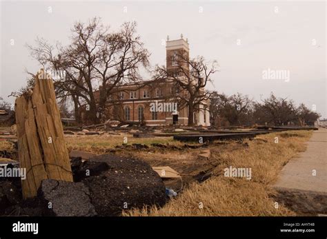 Hurricane Katrina damage in Bay St louis Mississippi USA Stock Photo ...