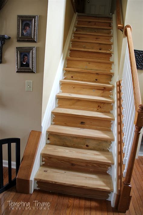 Stair Project Begins: Removing the Carpet and Prepping the Wood | tempting thyme