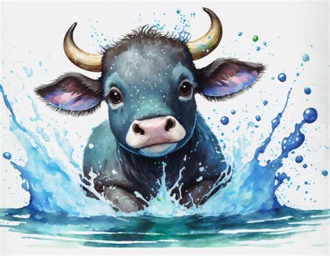 Water Buffalo, Watercolor, Painting Free Stock Photo - Public Domain Pictures