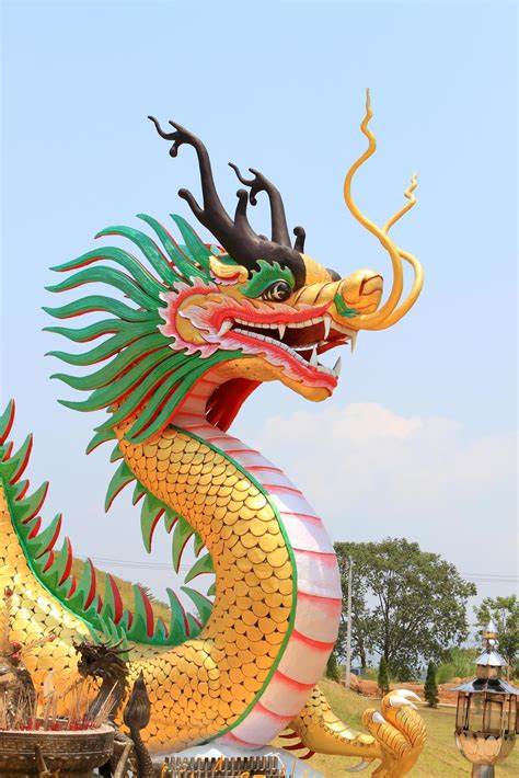 Dragon sculpture in the sky 8901129 Stock Photo at Vecteezy