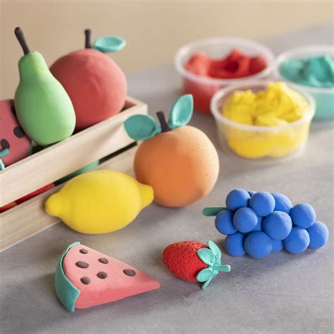 Silk Clay fruit and vegetables for the play kitchen