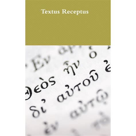 Textus Receptus (Hardcover) - Walmart.com - Walmart.com