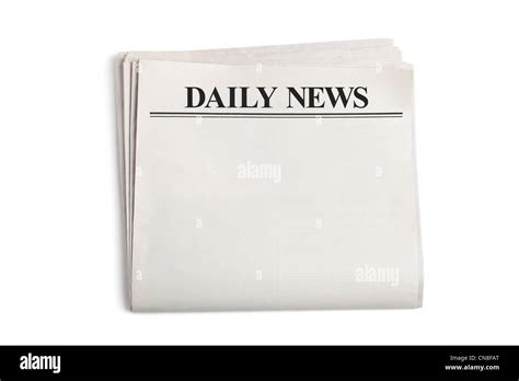 Daily News, journal vierge avec fond blanc Photo Stock - Alamy