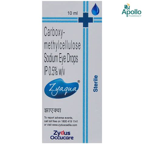 ZYAQUA EYE DROPS 10ML Price, Uses, Side Effects, Composition - Apollo 24|7