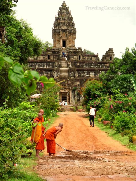 Buddhist Monks, Angkor Temple Complex in Cambodia