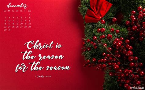 December 2018 - Reason for the Season Desktop Calendar- Free December ...