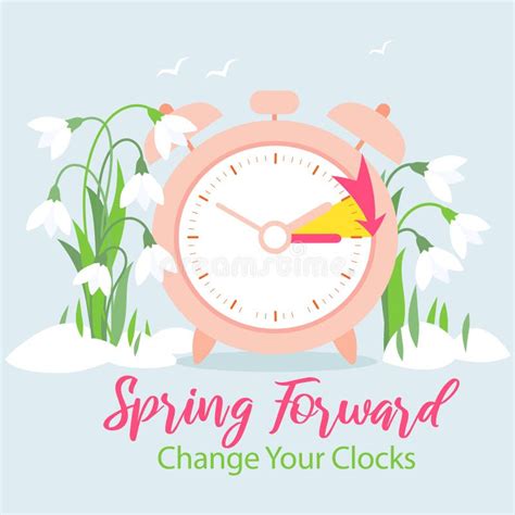 PrintDaylight Saving Time Begins Banner. Spring Forward. Reminder Guide ...